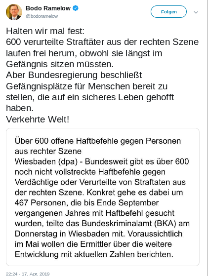 Bodo Ramelow am 1704.2019